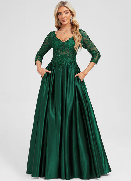 Robe de Soirée Émeraude Envoûtante
