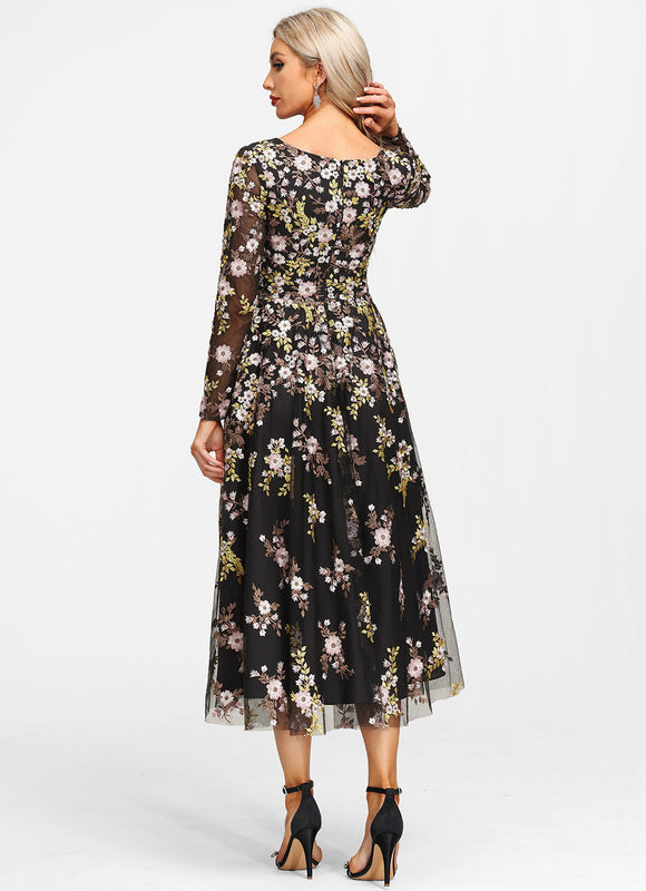 Robe de Soirée Florale Nocturne - gallery 5