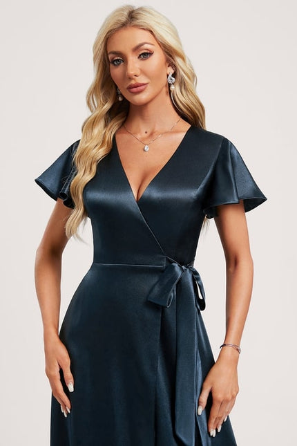 Robe de Soirée Dorée Fluide - gallery 3