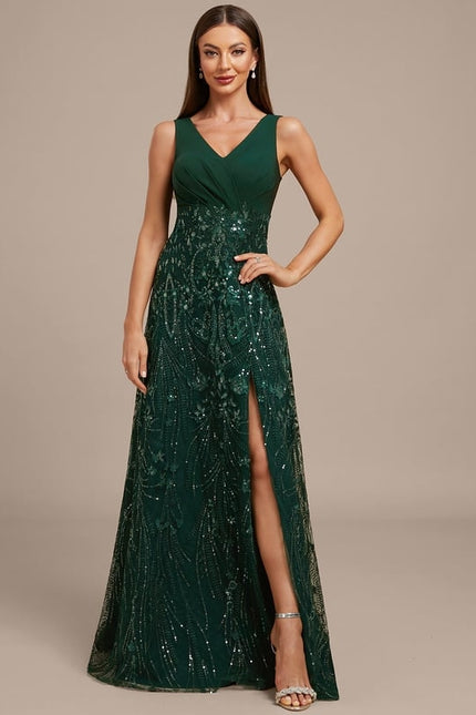Robe de Soirée Émeraude Éclatante - gallery 4