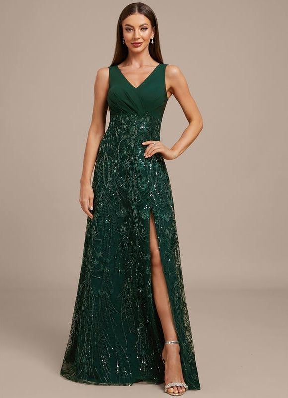 Robe de Soirée Émeraude Éclatante - gallery 4