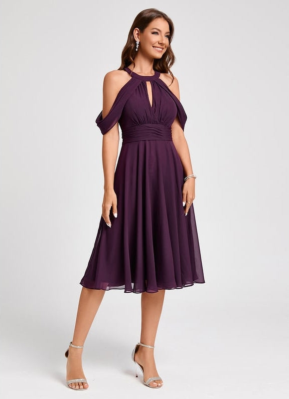 Robe de Soirée Violet Éclat Flottant - gallery 5
