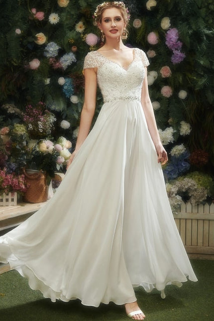 Robe de Soirée Éthérée Blanc - gallery 2