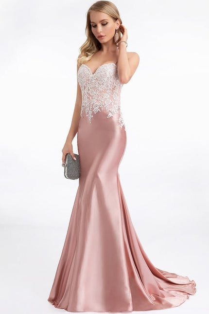 Robe de Soirée Rosée Élégante