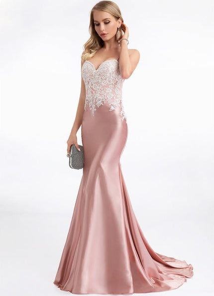 Robe de Soirée Rosée Élégante