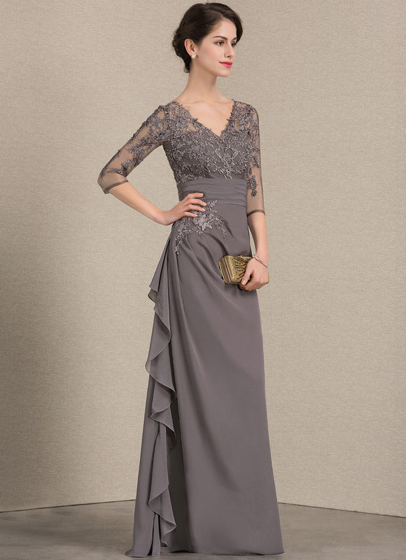Robe de Soirée Élégance Grise Flottante - gallery 3