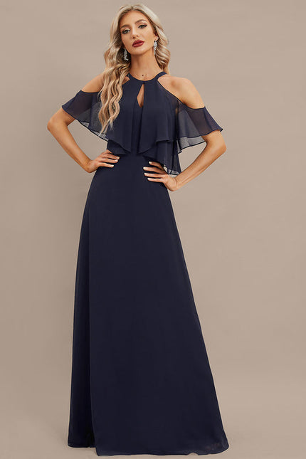 Robe de Soirée Nuit Marine Éthérée - gallery 1