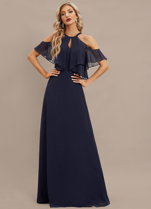 Robe de Soirée Nuit Marine Éthérée - gallery 1