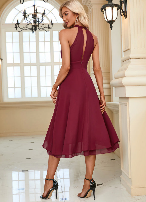 Robe de Soirée Bordeaux Éthéré - gallery 5