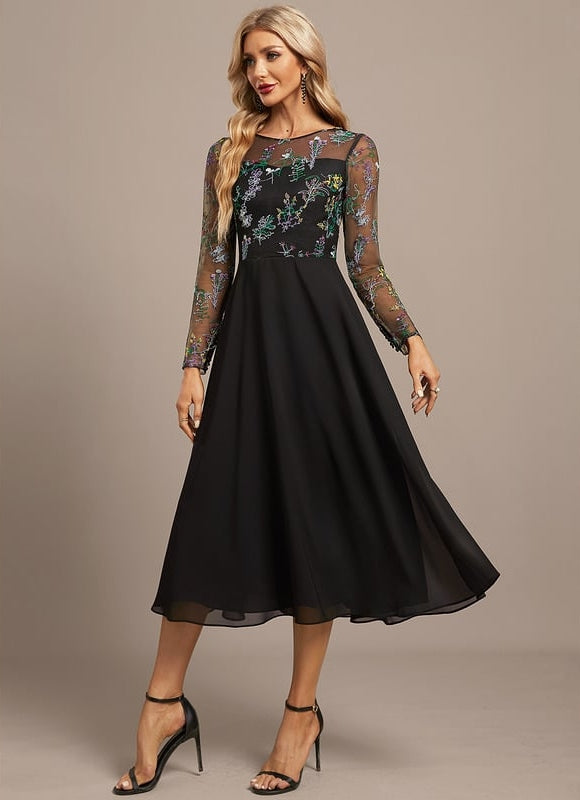 Robe de Soirée Florale Aérienne - gallery 5