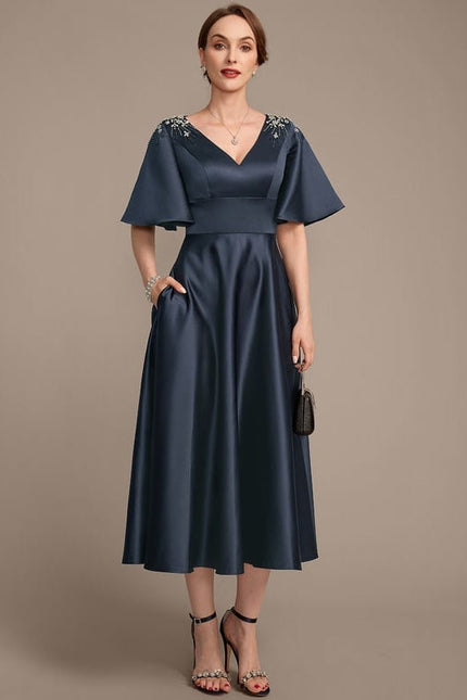 Robe de Soirée Satinée Sophistiquée - gallery 5