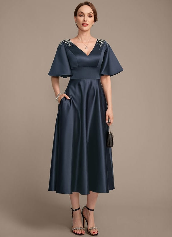 Robe de Soirée Satinée Sophistiquée - gallery 5