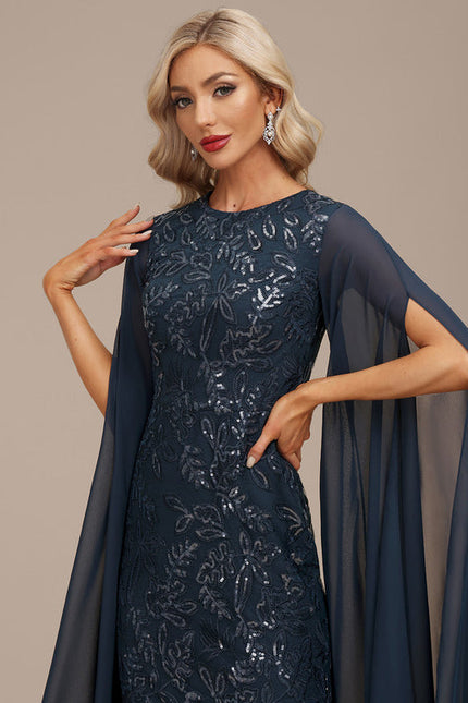 Robe de Soirée Satin Sombre - gallery 1