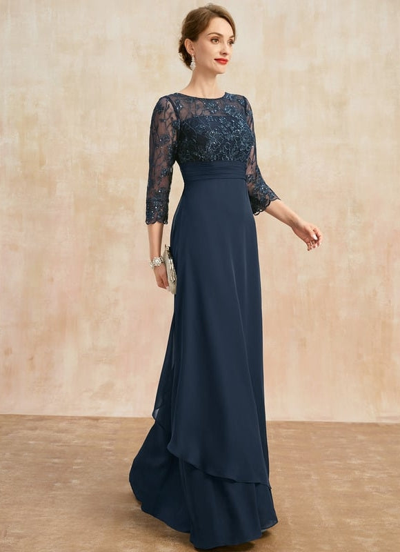 Robe De Soirée Longue Manche Longue Grande Taille - gallery 4