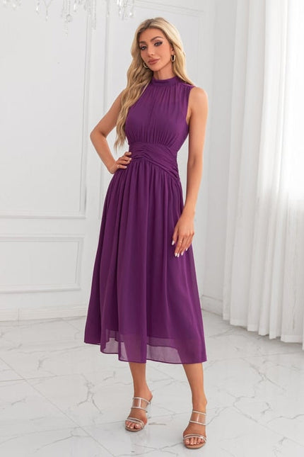Robe de Soirée Violette Fluide - gallery 6