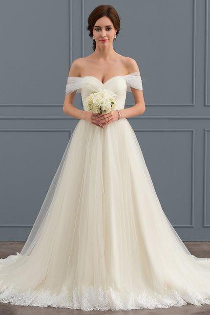 Robe de Soirée Élégance Tulle Naturel - gallery 1