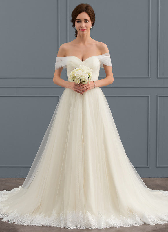 Robe de Soirée Élégance Tulle Naturel - gallery 1