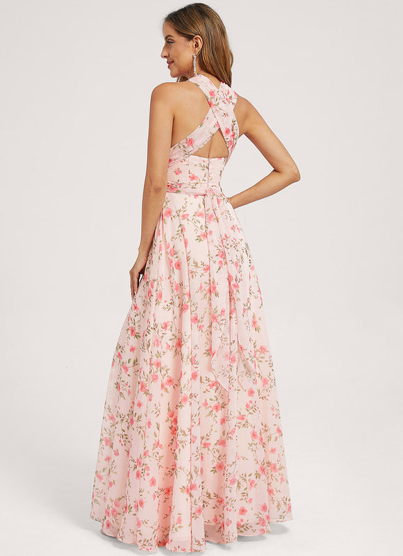 Robe de Soirée Bordeaux Fluide - gallery 5