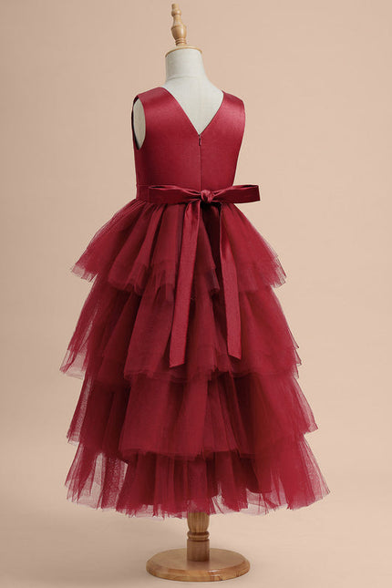 Robe de Soirée Rouge Cascade - gallery 4