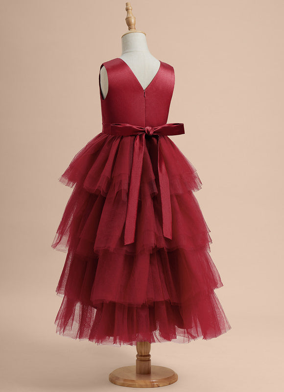 Robe de Soirée Rouge Cascade - gallery 4