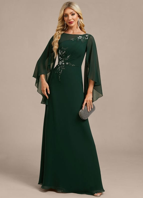 Robe de Soirée Émeraude Élégante - gallery 1