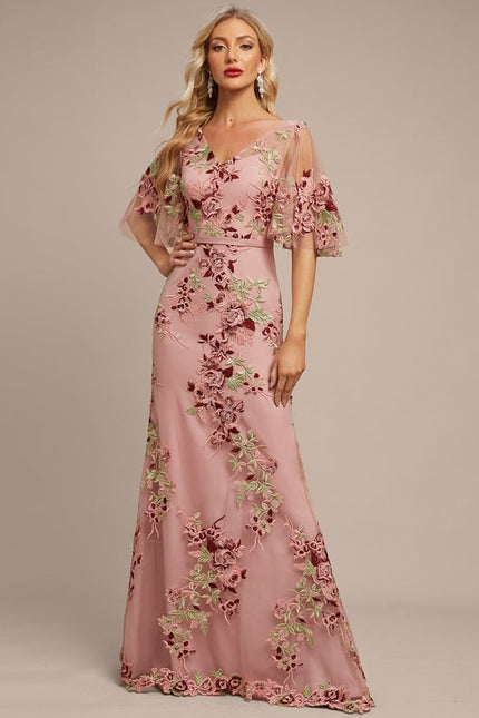Robe de Soirée Florale Couture