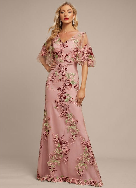Robe de Soirée Florale Couture