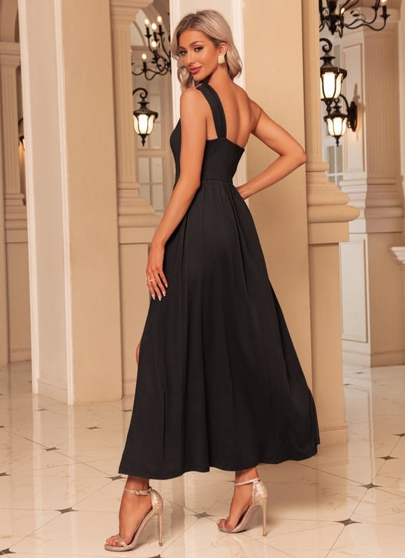 Robe de Soirée Maxi Noire Élégante - gallery 2