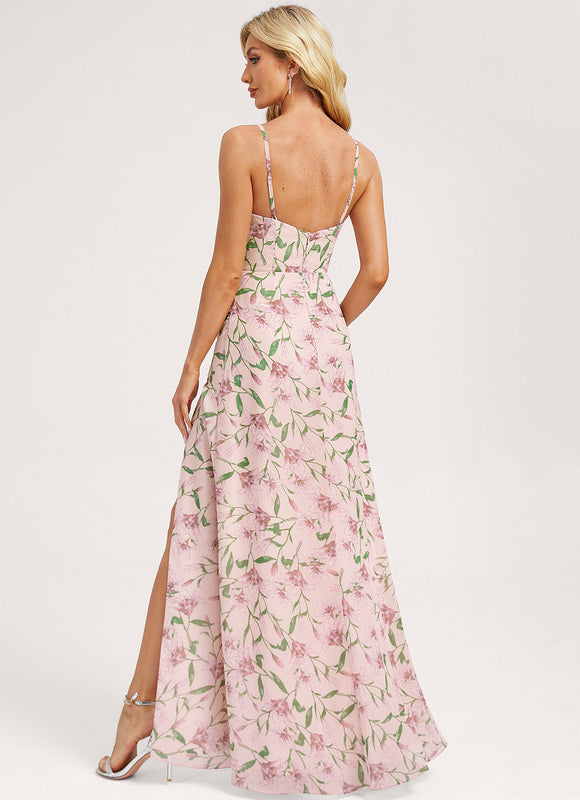 Robe De Soirée En Mousseline - gallery 4
