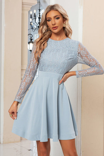 Robe de Soirée Dentelle Céleste - gallery 4