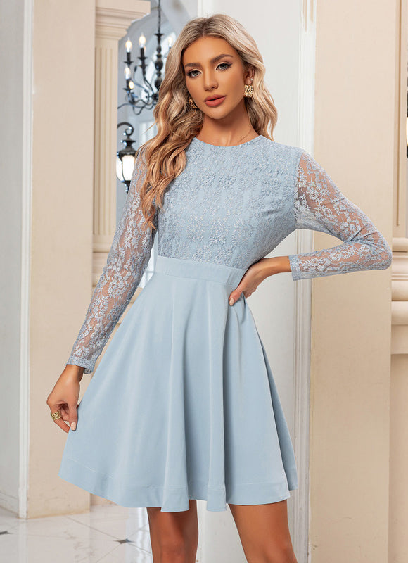 Robe de Soirée Dentelle Céleste - gallery 4