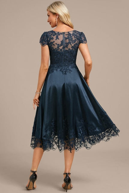 Robe de Soirée Satinée Étoile Dazur - gallery 6