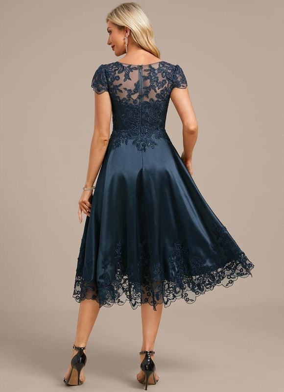 Robe de Soirée Satinée Étoile Dazur - gallery 6