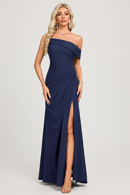 Robe de Soirée Fluide Asymétrique