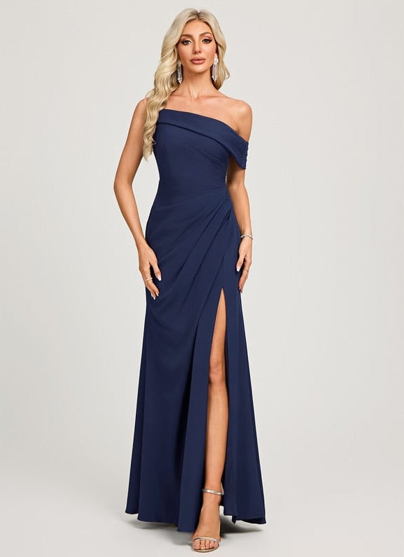 Robe de Soirée Fluide Asymétrique