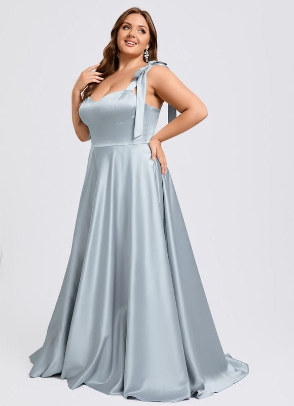 Robe de Soirée Lueur Céleste Satinée - gallery 8
