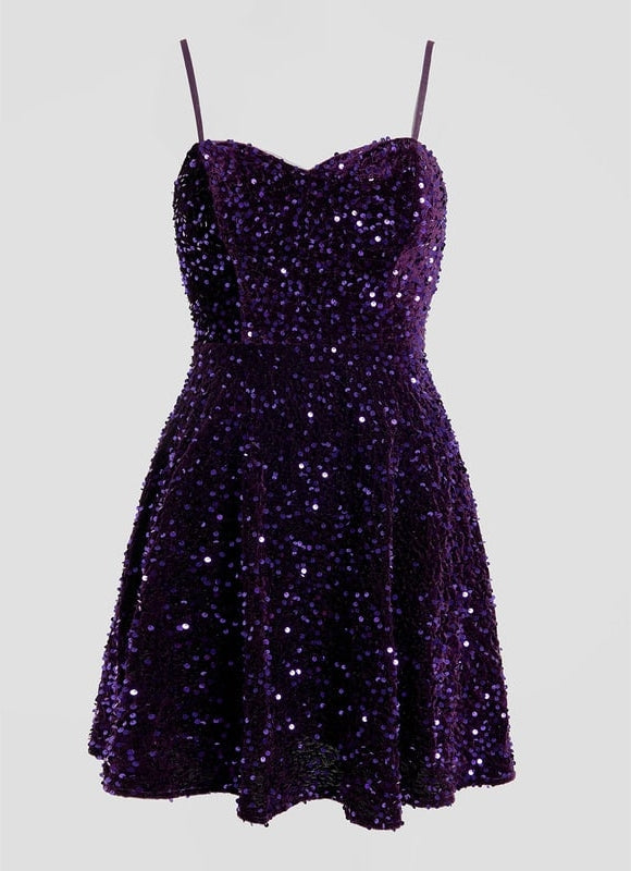 Robe De Soirée Paillette Courte - gallery 8