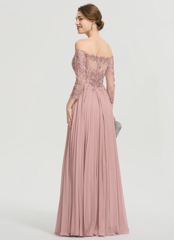 Robe de Soirée Satinée Rosée - gallery 6