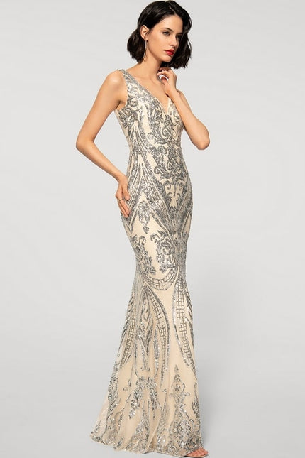 Robe de Soirée Émeraude Scintillante