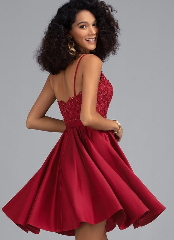 Robe de Soirée Voile Rubis Rêvé - gallery 3