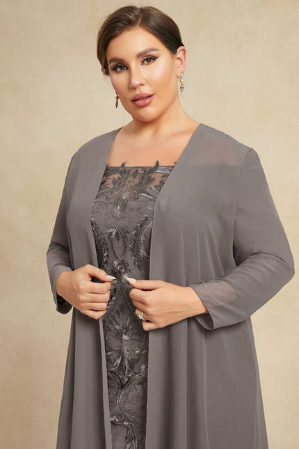 Robe de Soirée Gris Élégance Chic - gallery 9