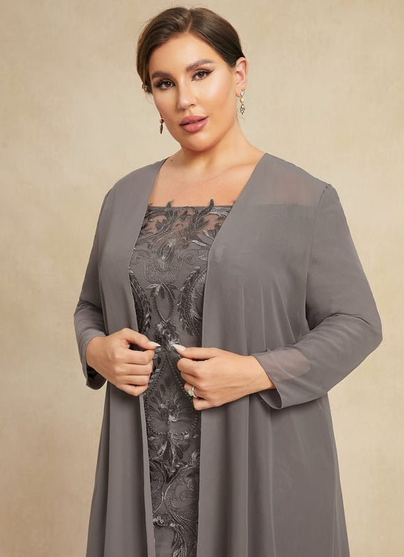 Robe de Soirée Gris Élégance Chic - gallery 9