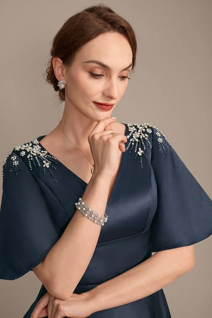 Robe de Soirée Satinée Sophistiquée - gallery 1
