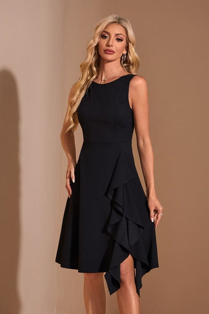 Robe de Soirée Noire Fluide - gallery 2