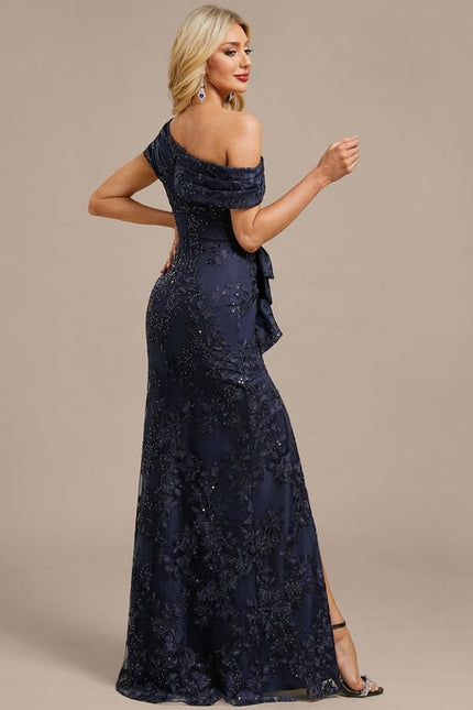 Robe de Soirée Asymétrique Ornée - gallery 6