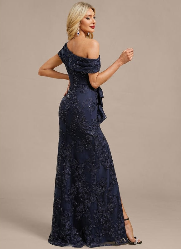 Robe de Soirée Asymétrique Ornée - gallery 6