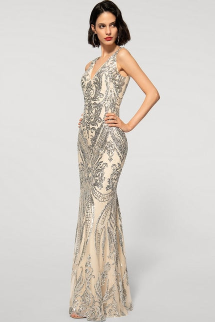 Robe de Soirée Émeraude Scintillante - gallery 2