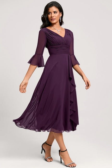Robe de Soirée Florale Marine - gallery 4