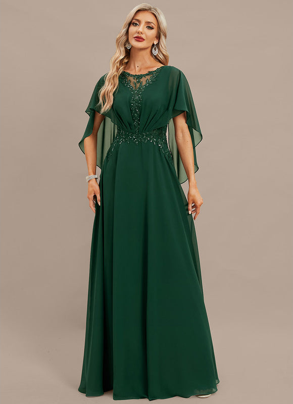 Robe de Soirée Verte Fluidité - gallery 2