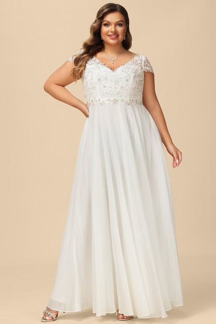 Robe de Soirée Éthérée Blanc - gallery 6